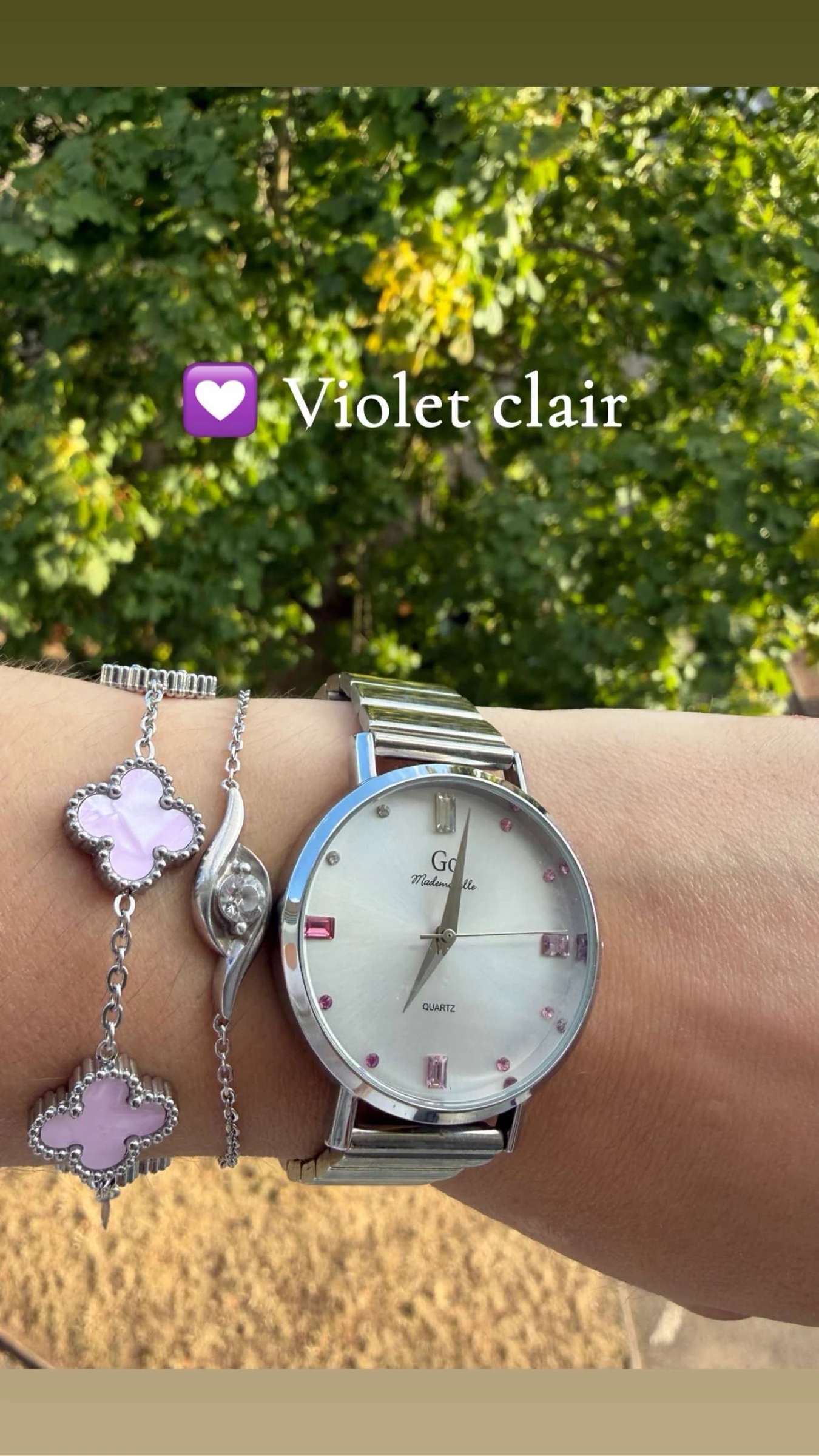 Bracelet inspi violet clair 